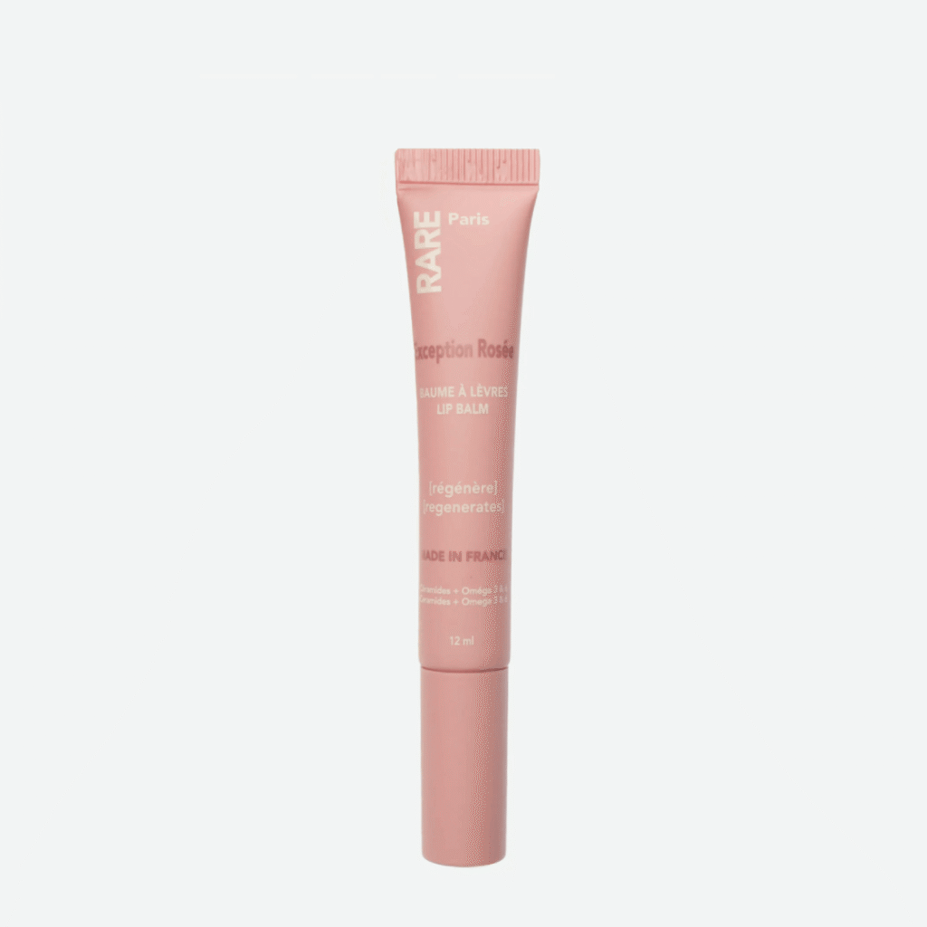 Rare Paris Exception Rosée Regenerating Lip Balm – regeneruojantis lūpų balzamas su keramidais, Omega-3 ir Omega-6. (12ml)