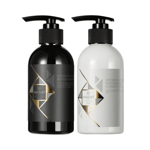 Hadat Cosmetics Hydro intensyviai atkuriantis šampūnas, 250ml + maitinamasis kondicionierius, 250ml