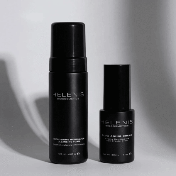 Microbiome modulator foam + glow aging cream (2) Microbiome modulator valomosios veido putos, 120ml + atkuriamasis veido kremas, 30ml