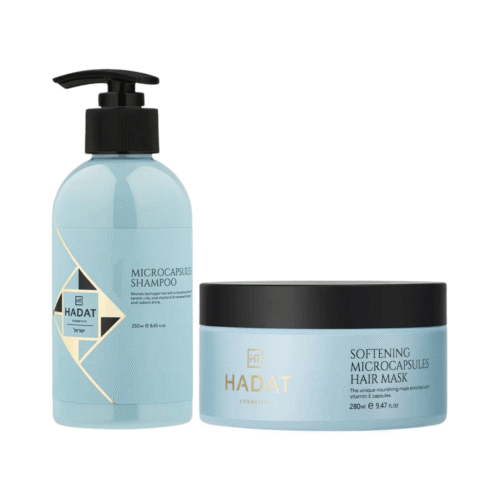 Hadat Mikrokapsulės šampūnas, 250ml + glotninanti, maitinamoji kaukė, 280ml