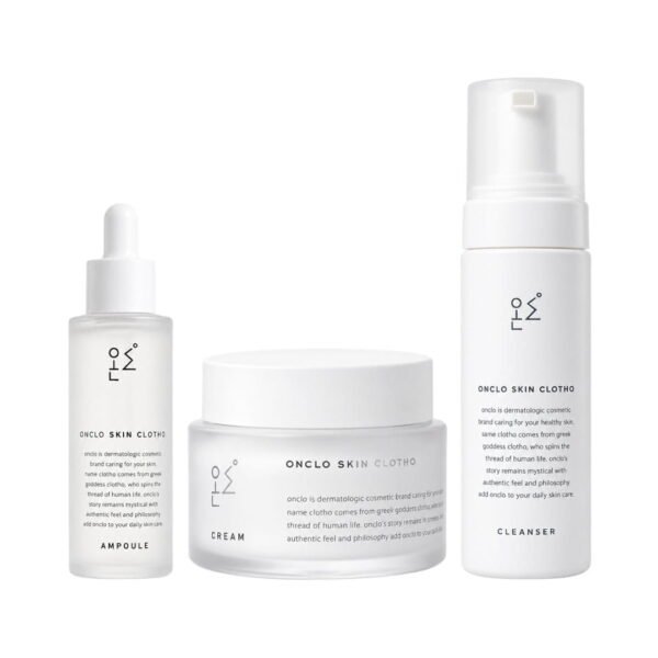 Onclo_bubble_foam_skin_clotho_ampoule__clotho_cream ONCLO Skin Clotho Bubble Foam veido prausiklis, 150 ml + ampulė 50ml + kremas 50 ml
